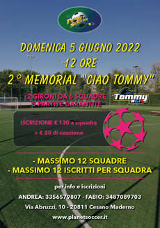 2° memorial ciao tommy